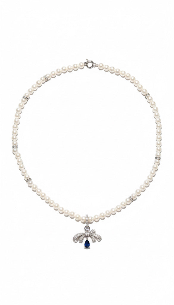 DIAMOND & PEARL NECKLACE | MOISSANITE