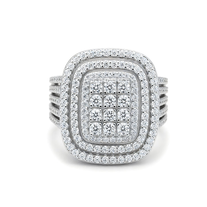 TAJ AL-MALIKA RING | MOISSANITE DIAMOND