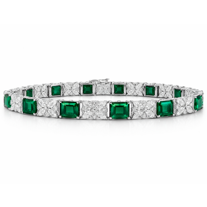 LAB GROWN EMERALD&DIAMOND BRACELET | MOISSANITE (Copy) (Copy)