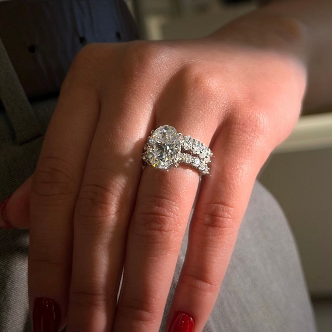 DIAMONDS TWINS RING | MOISSANITE 15.42 Carat