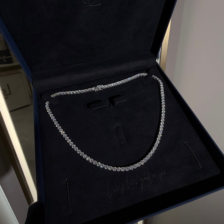 DIAMOND TENNIS NECKLACE 14.70 CT  | MOISSANITE