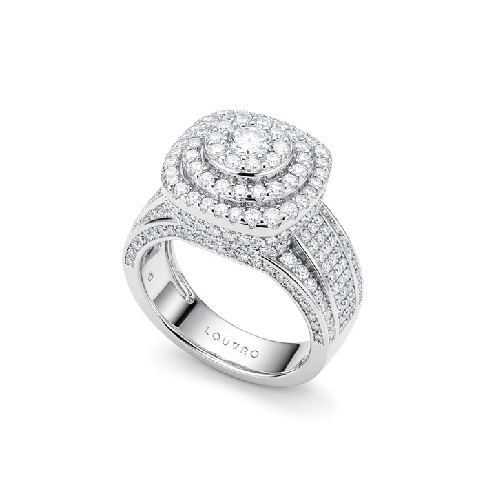 LOUVRO CROWN RING | MOISSANITE DIAMOND