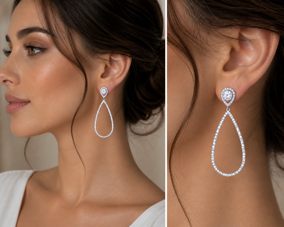 QATRAT AL-NOOR EARRINGS | MOISSANITE DIAMOND
