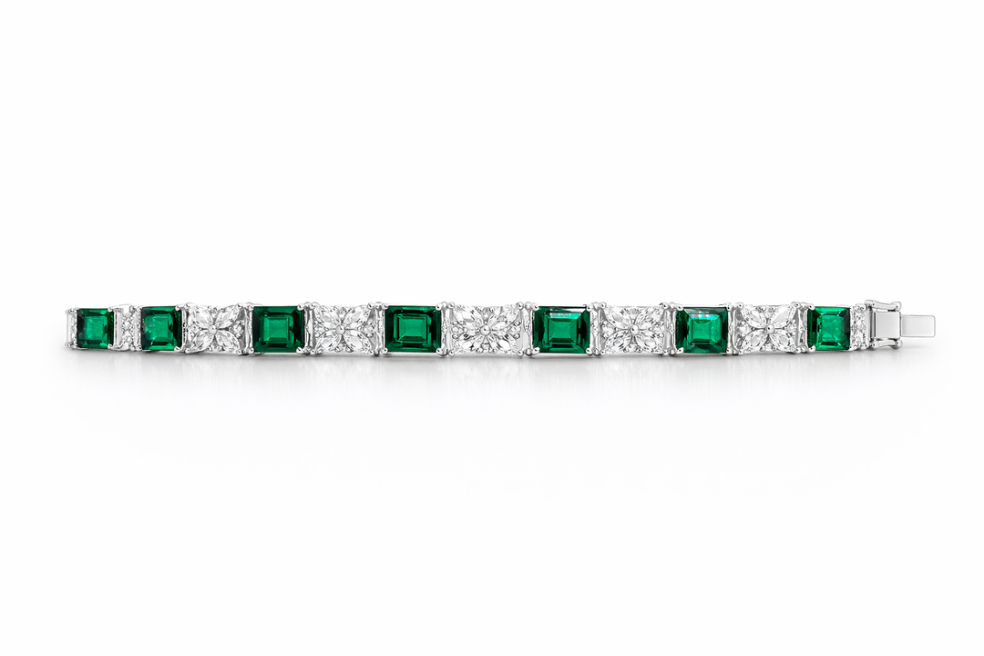 LAB GROWN EMERALD&DIAMOND BRACELET | MOISSANITE (Copy) (Copy)
