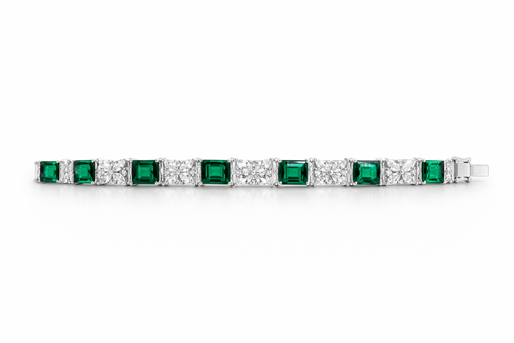 LAB GROWN EMERALD&DIAMOND BRACELET | MOISSANITE (Copy) (Copy)