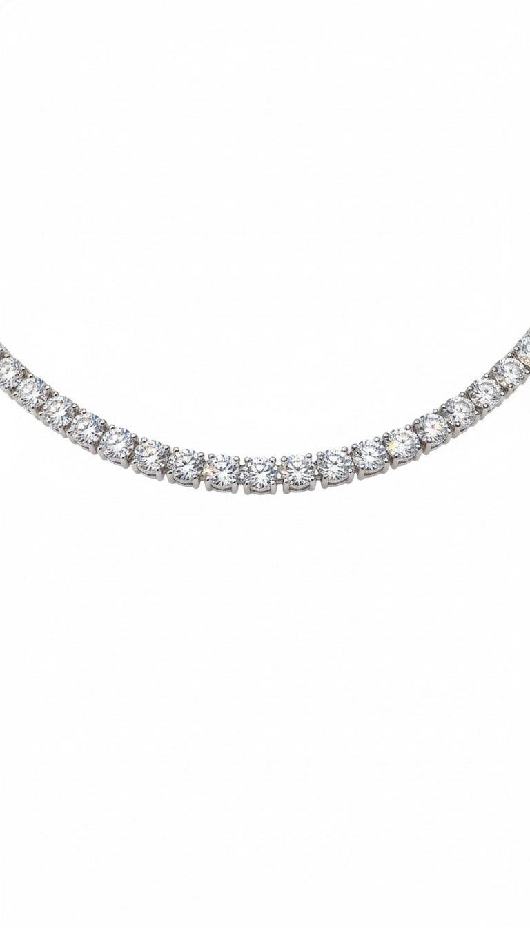 DIAMOND TENNIS NECKLACE 14.70 CT  | MOISSANITE