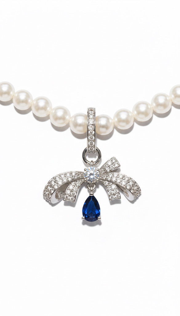 DIAMOND & PEARL NECKLACE | MOISSANITE
