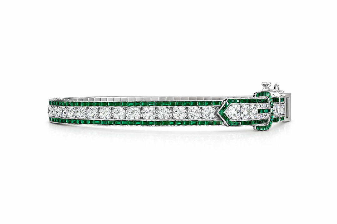 LAB GROWN EMERALD&DIAMOND BRACELET | MOISSANITE