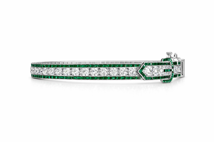 LAB GROWN EMERALD&DIAMOND BRACELET | MOISSANITE