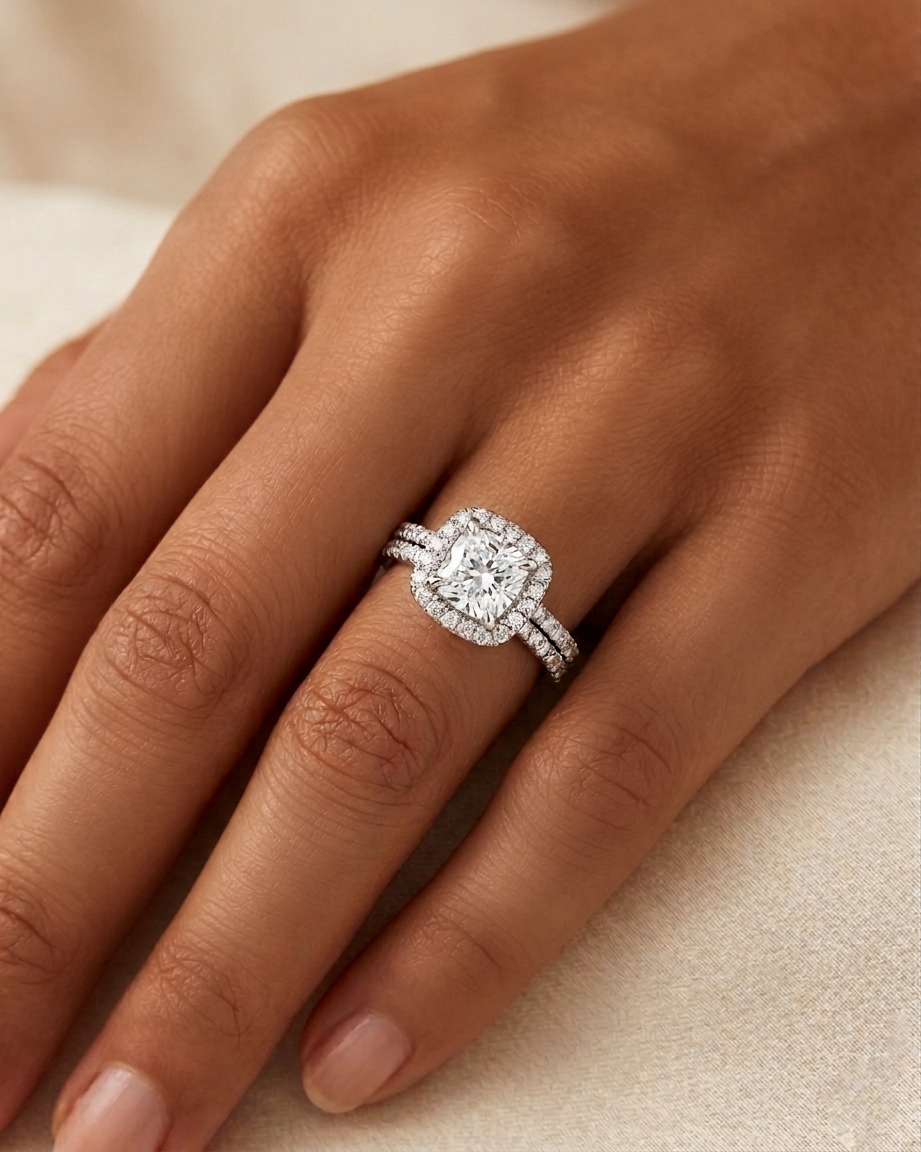 NOOR AL-TAJ RING | MOISSANITE DIAMOND