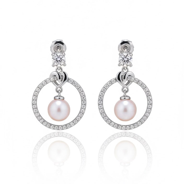 DIAMOND & PEARL ERRINGS | MOISSANITE