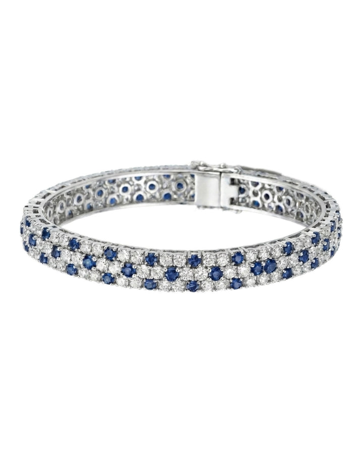 LAB GROWN SAPPHIRE&DIAMOND BRACELET | MOISSANITE