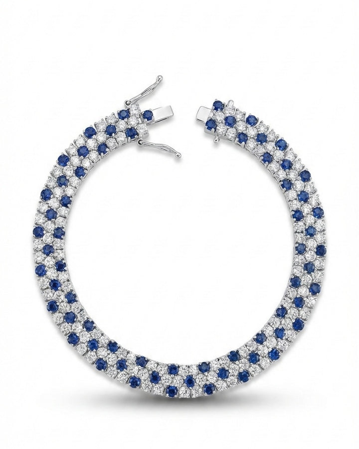 LAB GROWN SAPPHIRE&DIAMOND BRACELET | MOISSANITE