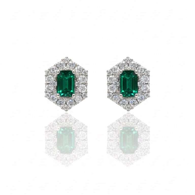 EMERALD ERRINGS | LAB GROWN