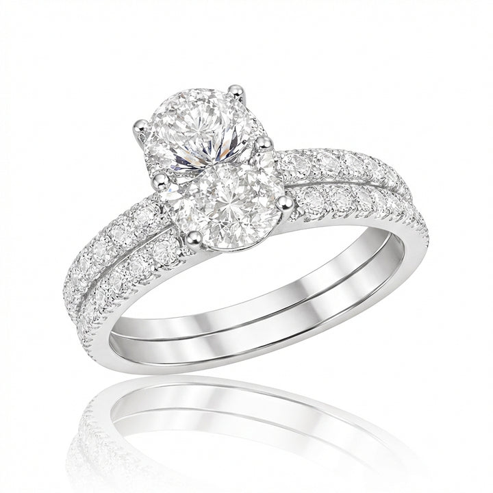 DIAMONDS TWINS RING | MOISSANITE 3.00 Carat