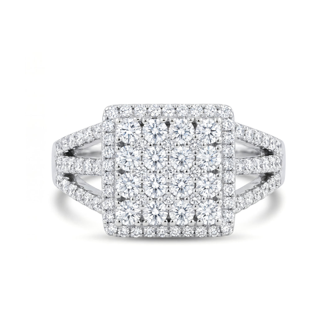 LUMARA SQUARE RING | MOISSANITE DIAMOND