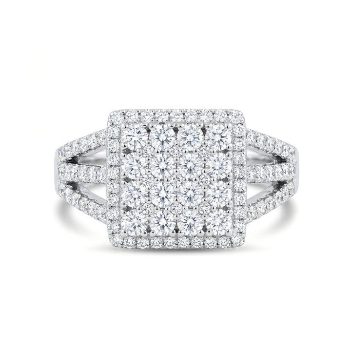 LUMARA SQUARE RING | MOISSANITE DIAMOND
