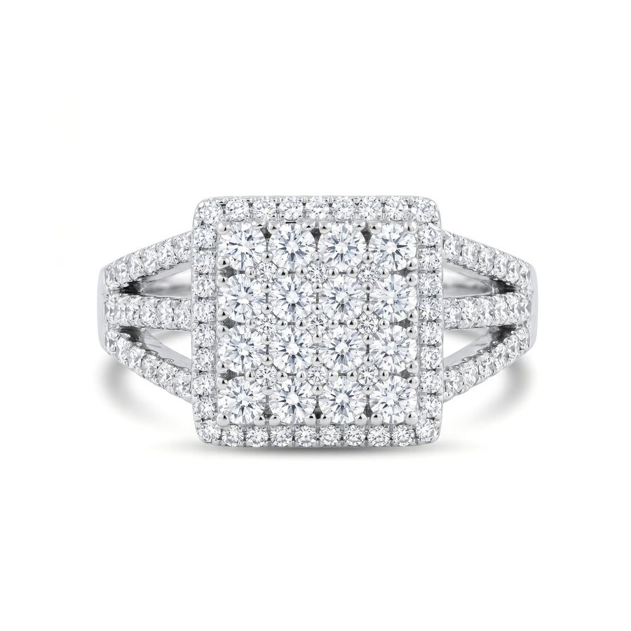 LUMARA SQUARE RING | MOISSANITE DIAMOND