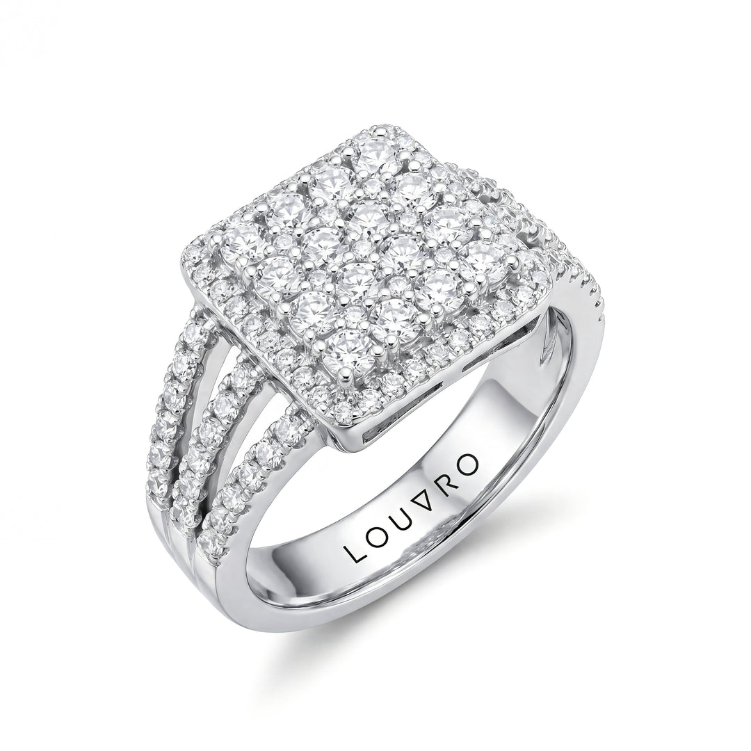 LUMARA SQUARE RING | MOISSANITE DIAMOND