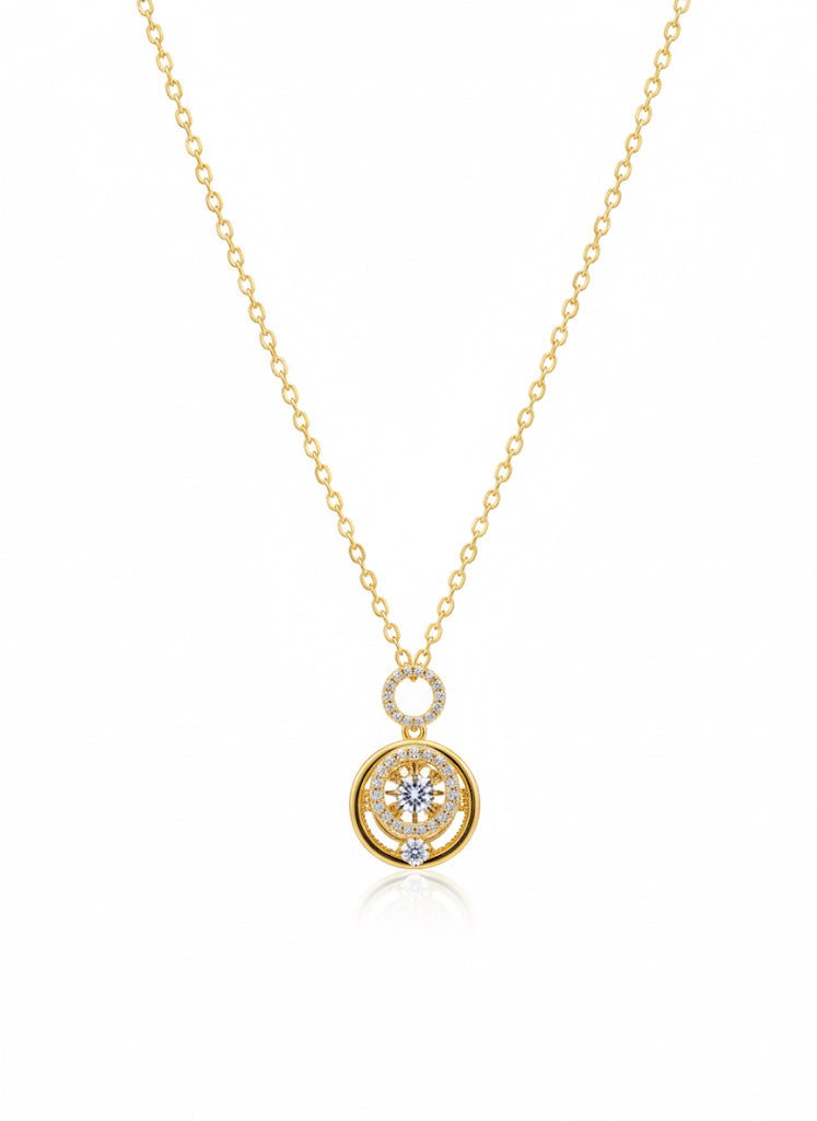 18K GOLD NECKLACE WITH NATURAL DIAMONDS