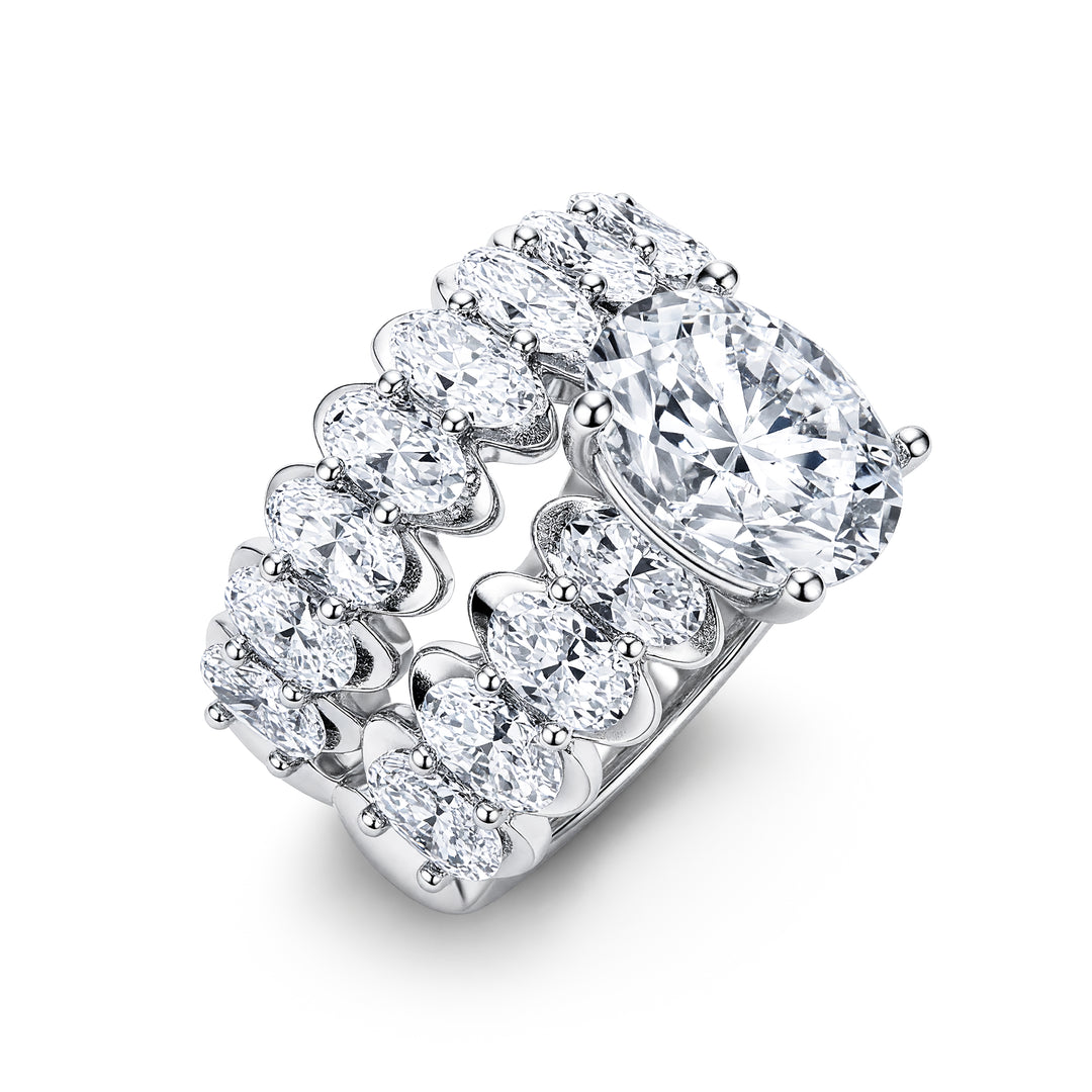DIAMONDS TWINS RING | MOISSANITE