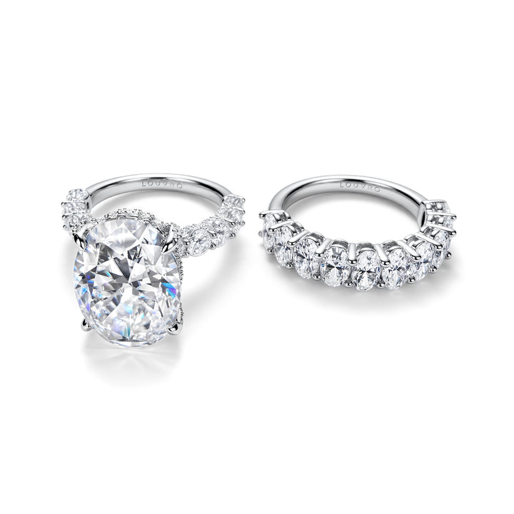 DIAMONDS TWINS RING | MOISSANITE 15.42 Carat