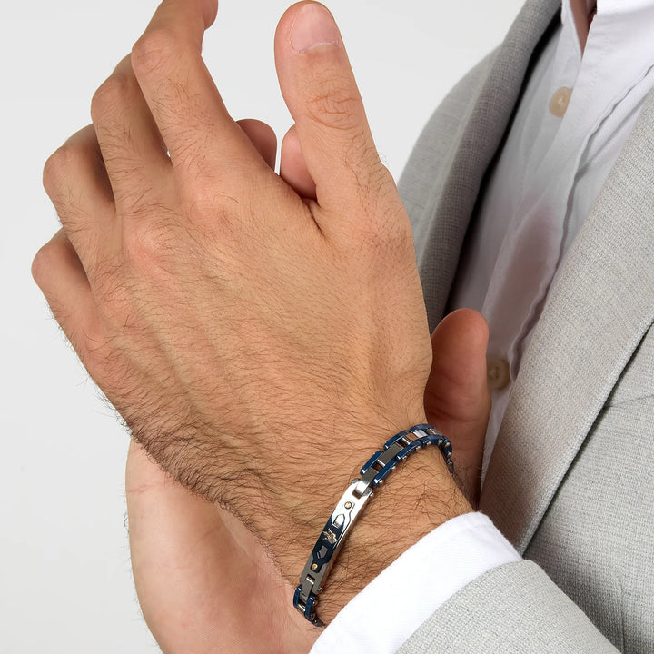 MASERATI 18KT GOLD & CERAMIC BRACELET