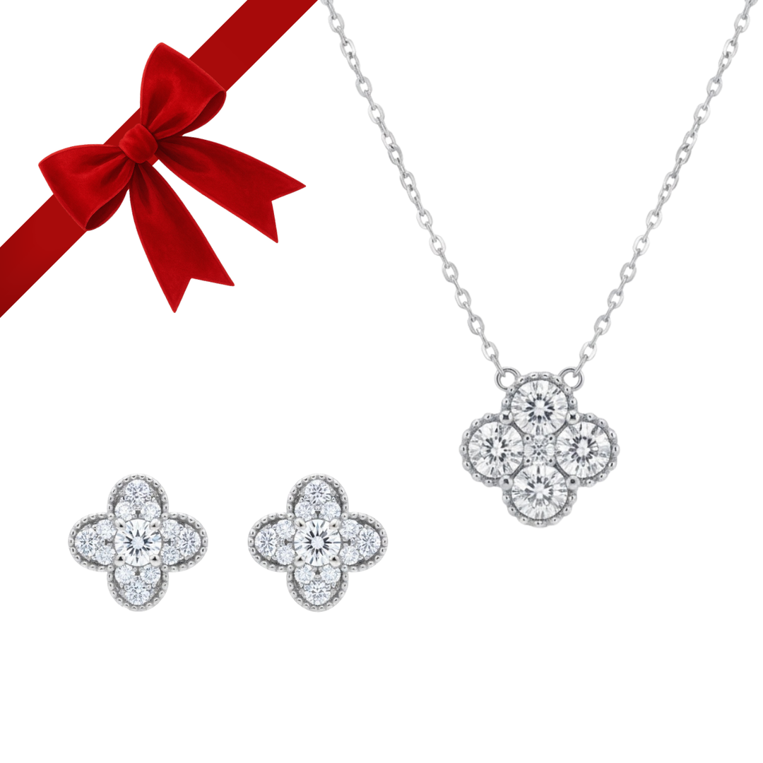 DIAMONDS SET (NECKLACE+ERRINGS) | MOISSANITE
