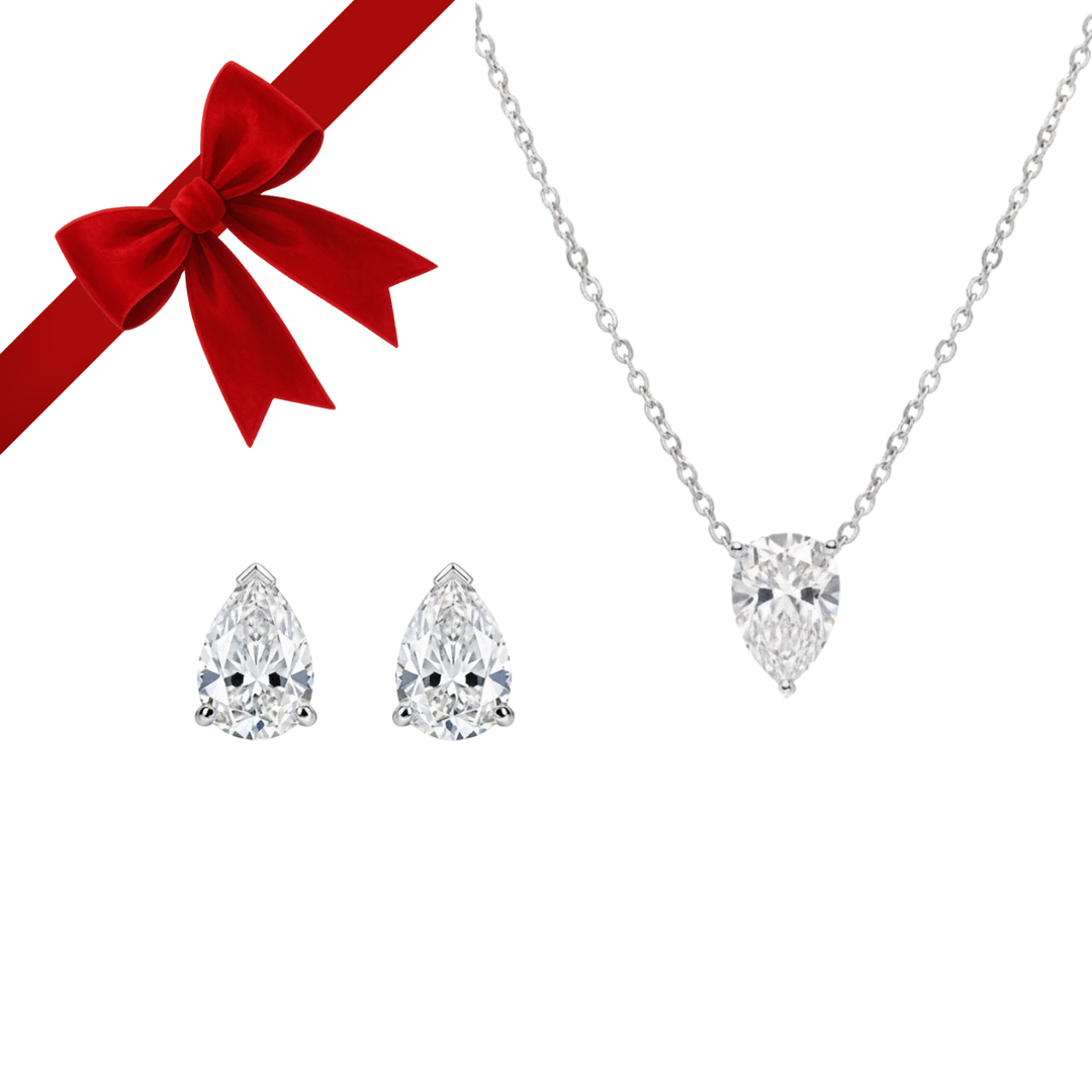 DIAMONDS SET (NECKLACE+ERRINGS) | MOISSANITE