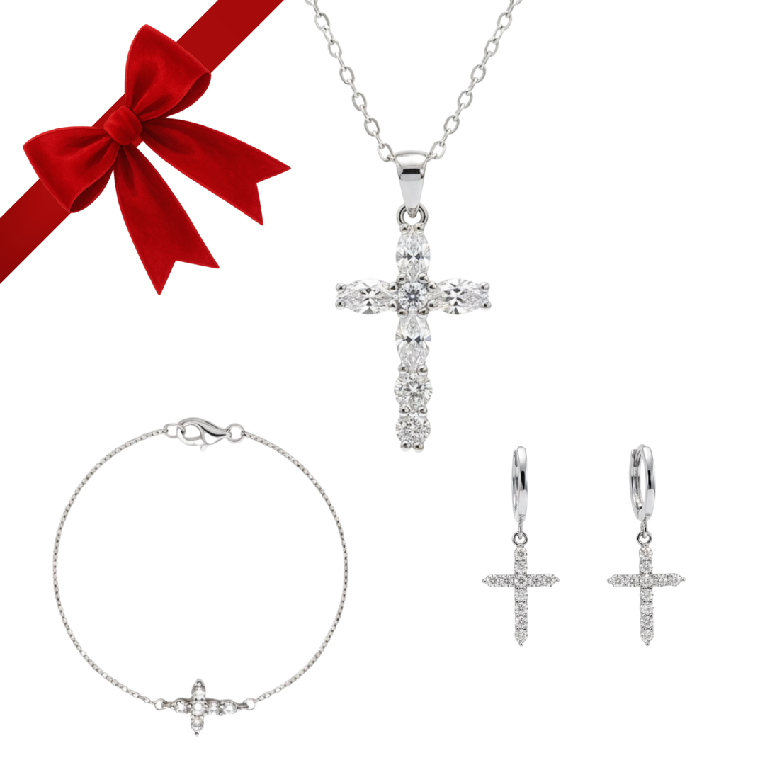 DIAMONDS SET (NECKLACE+EARRINGS+BRACELET) | MOISSANITE