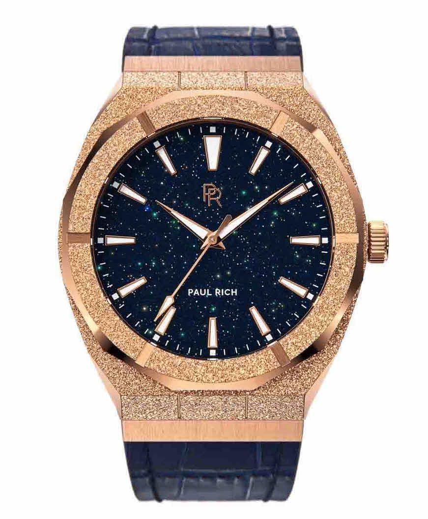 PAUL RICH WATCH Frosted Star Dust - Rose Gold Leather